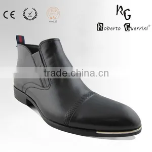 Hot Sale Black Leather Ankle Boots thumbnail-1