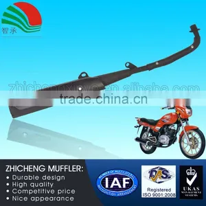 110CC Motorcycle Stainless Steel Universal Exhaust in Black Painting thumbnail-1