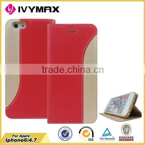 PU TPU 2 in 1 Double Color for Apple Iphone 6 Stand Leather Wallet Phone Case thumbnail-4