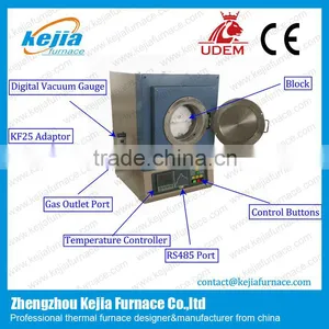 CE Certified Quartz Tube Chamber Furnace With Inficon Digital Vacuum Gauge thumbnail-1