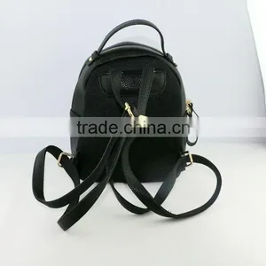 Fancy Blue Pattern Girls Bags Fashion Design Genuine Leather Backpack for Lady thumbnail-6