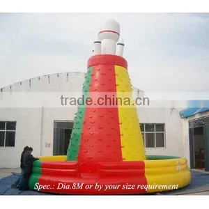 Eco-friendly PVC Tarpaulin Rocket Outdoor Climbing Wall Inflatable thumbnail-1