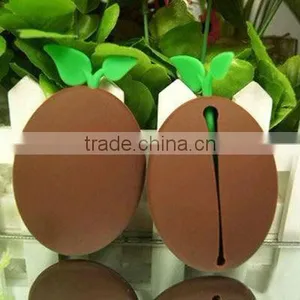 Silicone Custom Coffee Bean Shaped Design Key Chain thumbnail-1