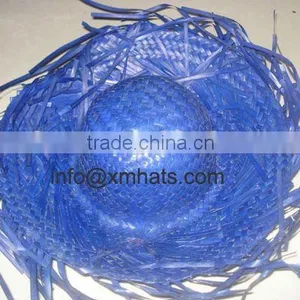 Blue Summer Natural Straw Hat thumbnail-1