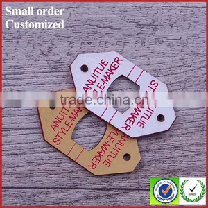 New Design Leather Fiber Pocket Fold Decoration Printed Clothing Brand Label thumbnail-1
