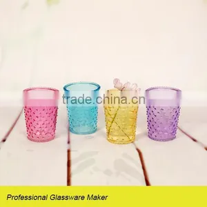 4pcs Color Round Glass Flower Pot for Home Daily Use thumbnail-1