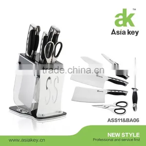 Factory Made Best Price Butcher Knife Set Include Acrylic Stand thumbnail-1