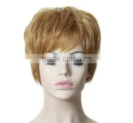 6" Short Straight Blond Wig Cheapest Price With Good Quality thumbnail-1