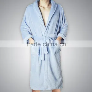 Super Soft Waterproof Microfiber Coral Fleece Bathrobe thumbnail-2