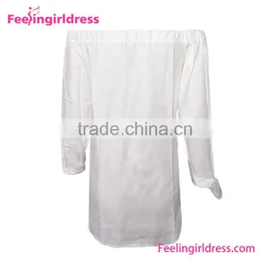 Fashion Designer Sketches of Long Cotton Blouse for Lady thumbnail-2