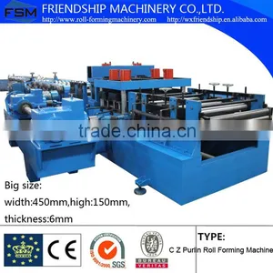 Big Size C Z Profile Roll Forming Machine Size From 120-450mm thumbnail-3