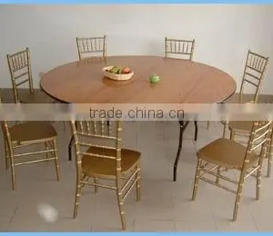6FT Plywood Folding Round Table Used Party Rental Furniture For Sale thumbnail-2