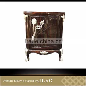 JB26-31 Bed Stand With Gold Foil Camellia Flower Engraving From JL&C Luxury Classic Home Furniture (China Supplier) thumbnail-1