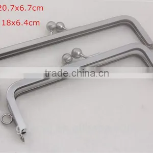 Antique Nickel Clutch Purse Frame Vintage Bag Sewing Frame thumbnail-4