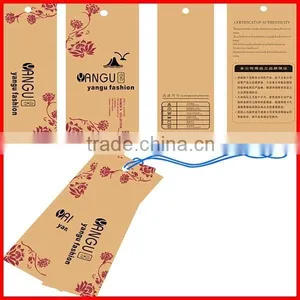 High-end Quality Colorful Paper Hangtags On Jeans With Rope Wholesale thumbnail-1