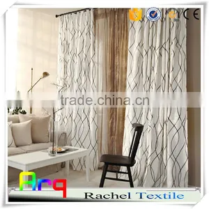 New Modern Geometry Design Curtain Fabric- Jacquard With Printing- South America Style thumbnail-1