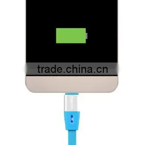 Baseus Original Auto-disconnect Type C Data Cable 2.1A USB Cable Intelligent Control Chip Charging LED Type C Phone Cable Line thumbnail-5