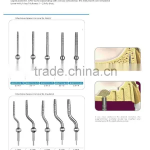 Dental Bone Spreading Kit Osteotomes Tapered Concave Tip, Straight Bone Spreading Osteotomes, Sinus Lift Offset, thumbnail-1