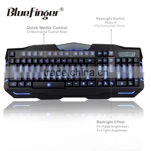 Custom OEM Blue Backlit Computer Keyboard and Mouse Combo thumbnail-3