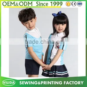 Guangzhou Manufacture Kindergarten Uniform Children's New Design Primary School Uniform thumbnail-3