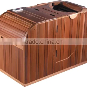 Computer Control Panel Feature Mini Half Body Sauna Room in Red Cedar thumbnail-1