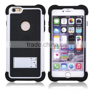 China Manufacturer Anti-throw 3 in 1 Dual Layer Case With Kickstand TPU PC Silicon Protective Case Cover for Apple Iphone 6 thumbnail-5