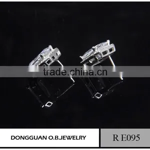 2 Gram Gold Beautiful Designed Earrings European Popular Square Stud Earrings thumbnail-4