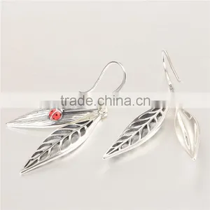 2015 Fashion Design Leaf Shape European Victoria Style Hanging Drop Earring thumbnail-3