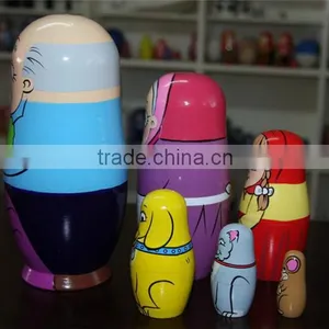 Wooden Diy Toy Nesting Doll Decoration for Home thumbnail-3
