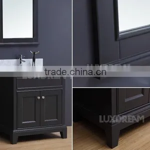 30" Charcoal Solid Wood Leg USA Bathroom Vanity thumbnail-3