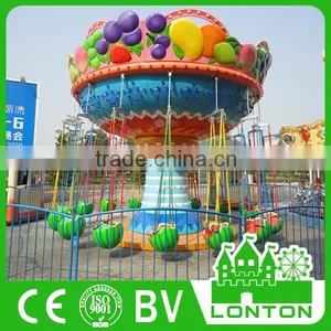 Fun Rides Kids Swing Carousel Chair Mini Fruit Flying Chair Machinery Equipment thumbnail-2