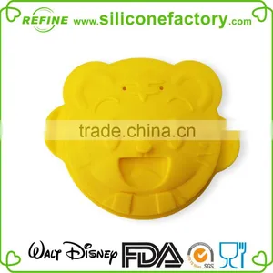 Portable Kids Using for Camping Travelling Lovely Silicone Foldable Bowl With Cover thumbnail-2