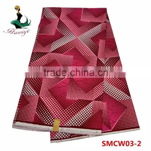 Newest Model Real Wax Fabric SMCW05 African Super Wax Print Fabric Wholesale thumbnail-2