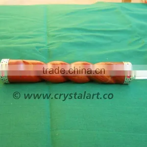 RED JASPER TWISTED FACETED HEALING WANDS thumbnail-1