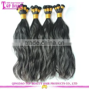 Hot!!! Wholesale Unprocessed Human Hair Wavy 100%hand Tied Virgin Indian Remy Hair Weft thumbnail-1