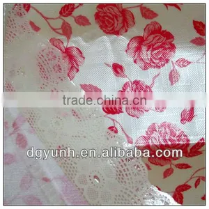 Red Flowers Tablecloth & Tablecloth Rolls thumbnail-2