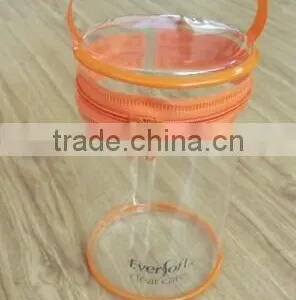 Wholesale Clear Cheap Pvc Cylindrical Shape Plastic Unbranded Pencil Case Customizable for Teenagers thumbnail-4