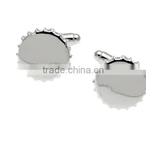 New Design Fashion Stainless Steel 16mm Bottle Cap Cuff Links thumbnail-2