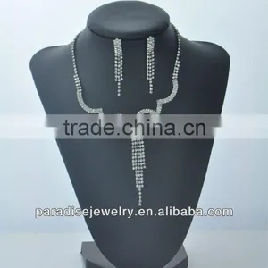 Fashion Cheap Rhinestones Necklace and Earrings Set(Lead, Nickel & Cadmium Free)-NEW052112 thumbnail-1