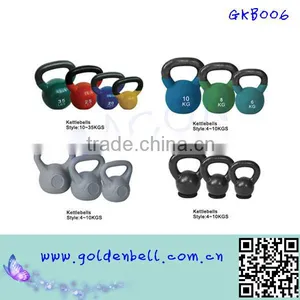 Rubber Coated Fillable Kettlebellwith Rubber Bottom thumbnail-1