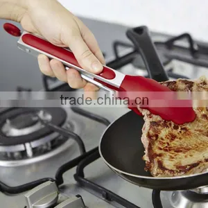 LFGB/FDA Certificate Proved Silicone Tongs/Colourfull Silicone Kitchen Food Tongs thumbnail-3
