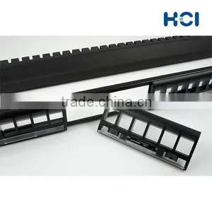 1U 24 Port Front Access Snap-in Patch Panel for A/V RCA BNC F Connector Insert thumbnail-5