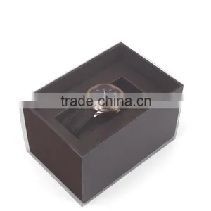 Wholesale Custom Cheap Cardboard Watches Boxes, Deep Coffee Color Beautiful Gift Box thumbnail-1