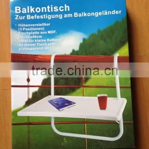 Folding Deck Table Handy Drinks Holder Porch Balcony Rail Pool Outdoor Accessory thumbnail-1