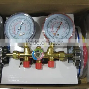 A/C Manifold Set With Sight Glass / Manifold Brass Gauges Set / Manifold Gauge Set thumbnail-2