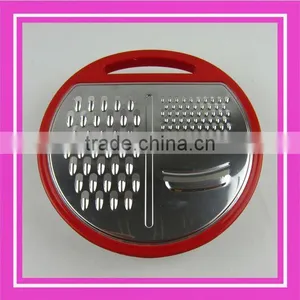 Round Vegetable Grater Stainless Steel Grater With Plastic Container thumbnail-1