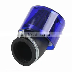 NEW Plastic Air Cleaner Intake Filter With Blue/Red Cover For All 48mm Motorcycle thumbnail-1