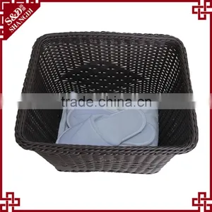 Excellent Quality Hand Weaving Plastic Laundry Hamper for Bathroom thumbnail-2