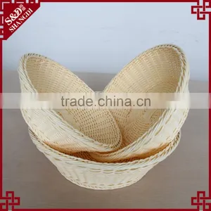 Hot Sale Plastic Rattan Baskets for Supermarket Display Shelves thumbnail-1