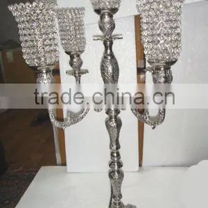 New Embose Antique Candelabra/silver Antique Candelabra For Wedding Decoration, Candle Holder Centerpiece thumbnail-2